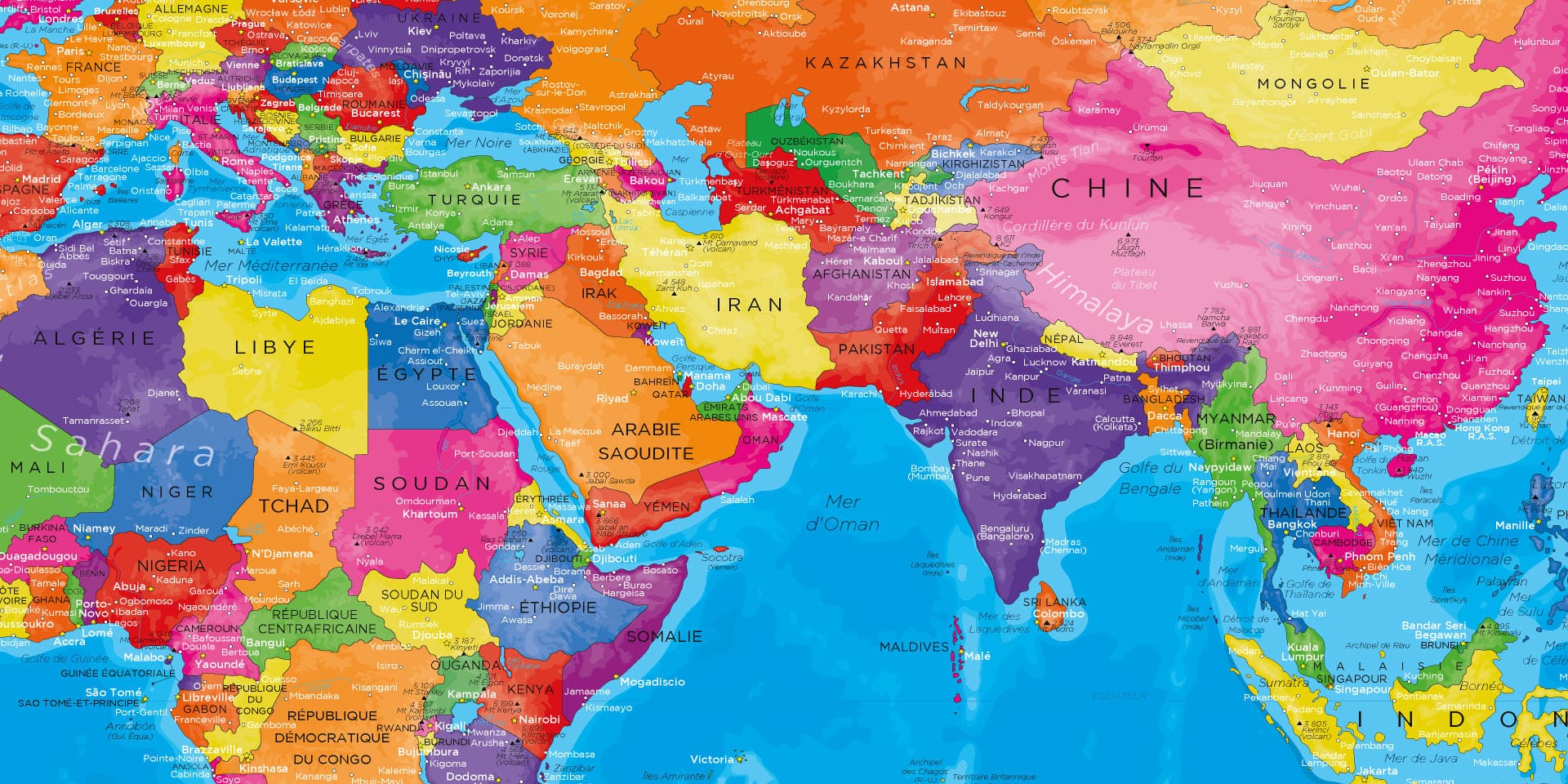 carte géographique carte du monde avec zoom