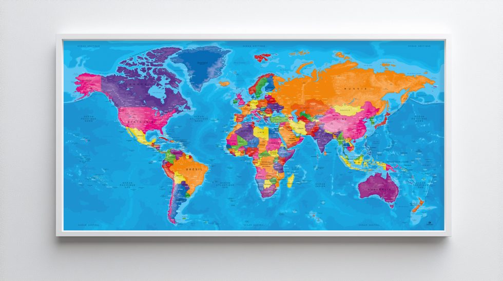 Carte Monde Tableau