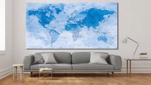 Carte Monde effet Aquarelle - Uyuni