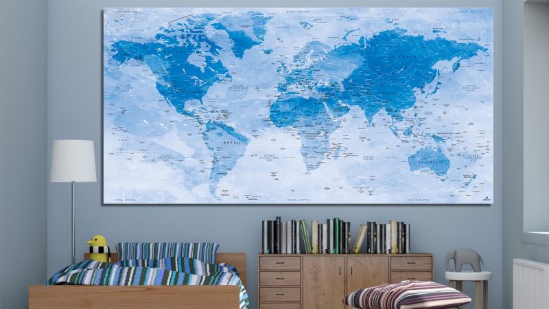Carte Monde effet Aquarelle - Uyuni