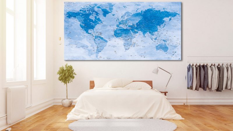 Carte Monde effet Aquarelle - Uyuni