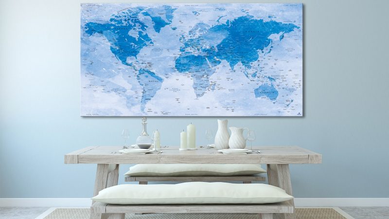 Carte Monde effet Aquarelle - Uyuni