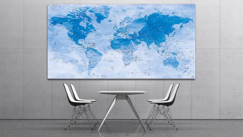 Carte Monde effet Aquarelle - Uyuni