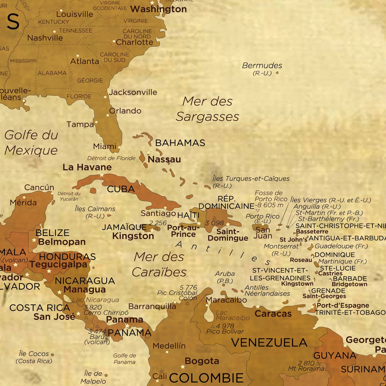 Mappemonde Vintage – Pétra