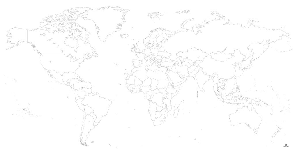 Mappemonde noir et blanc