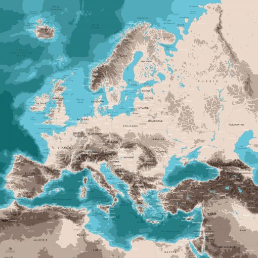 Carte monde Europe - Mappemonde Europe