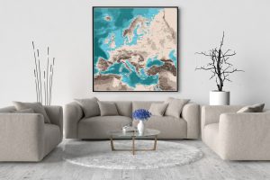 Map Europe Moaï