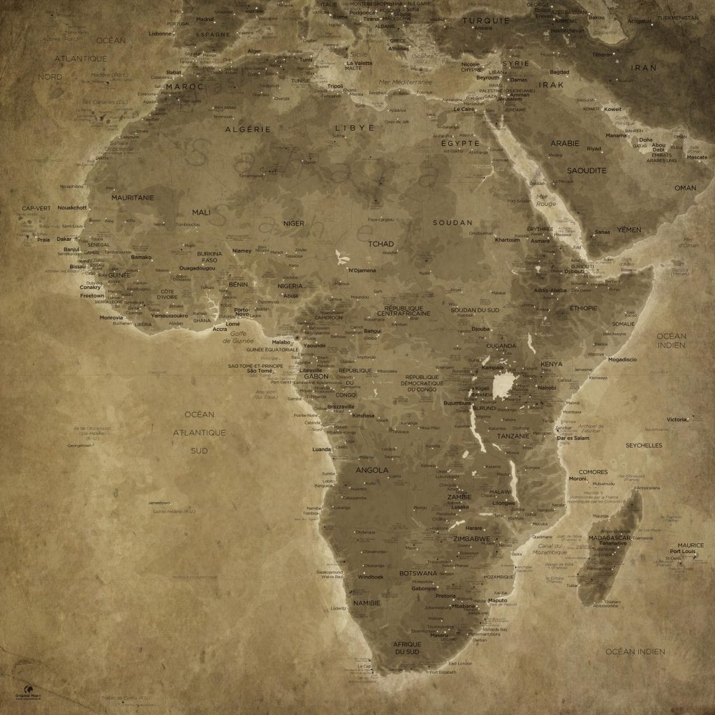 Map Afrique Lascaux