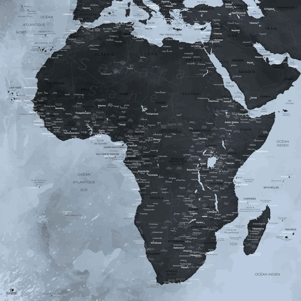 Map Afrique Trolltunga