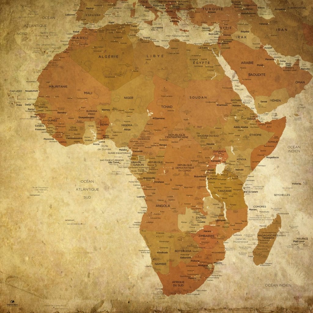 Map Afrique Pétra