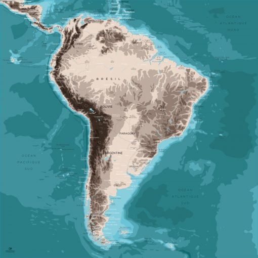Map Amérique Sud Moaï