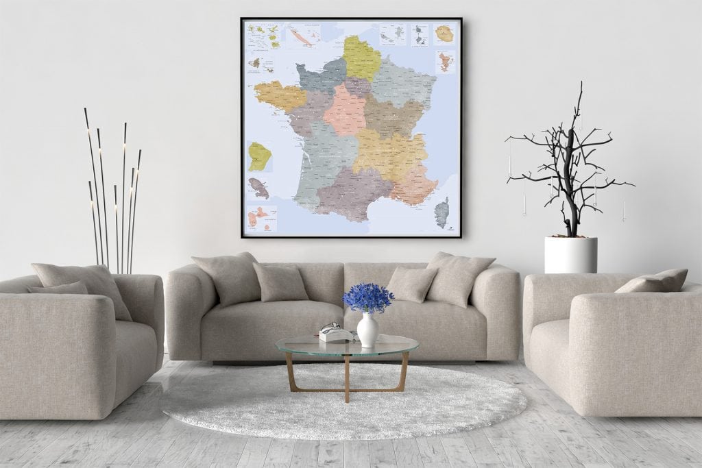 Belle Carte de France Détaillée