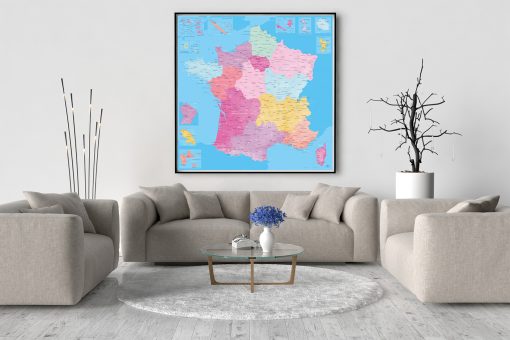 Carte de France Détaillée - Grande Format