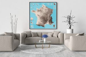 Carte de France Détaillée Déco Murale