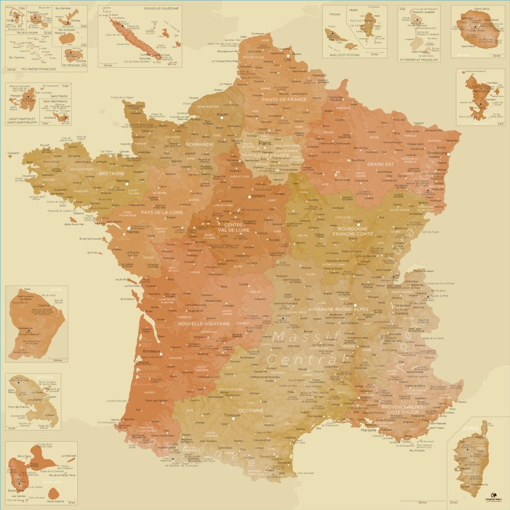 Carte France moderne | Original Map