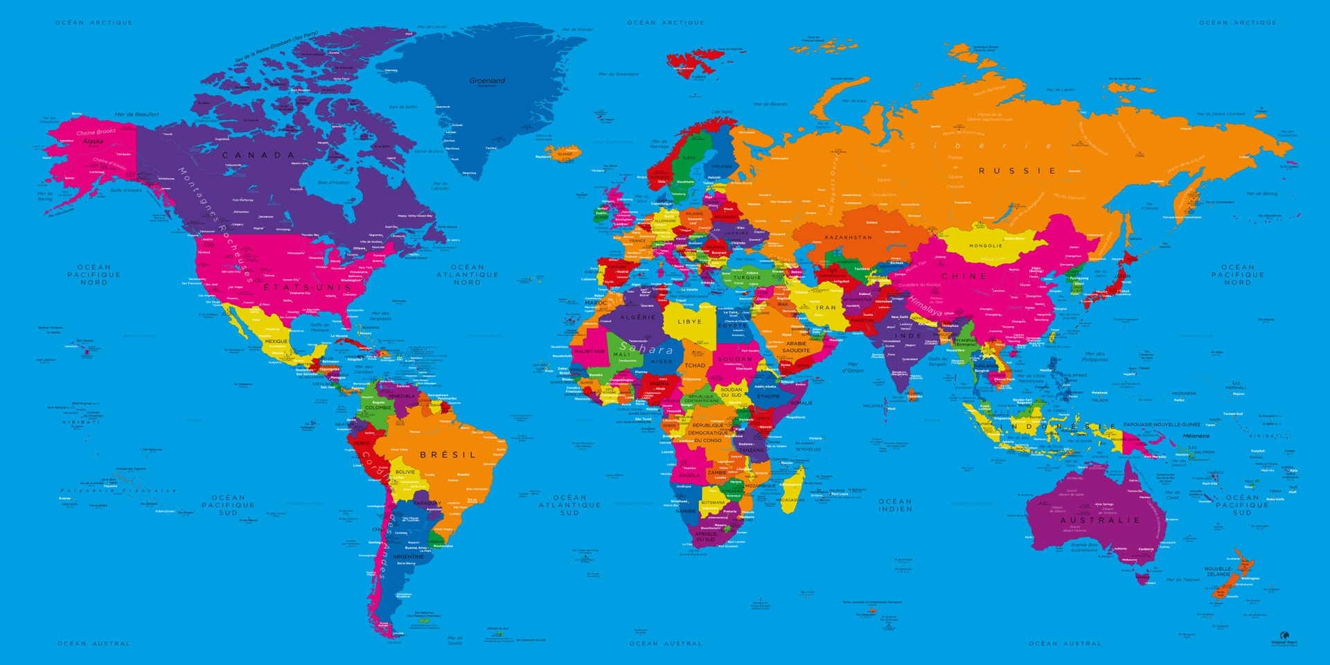 image carte du monde