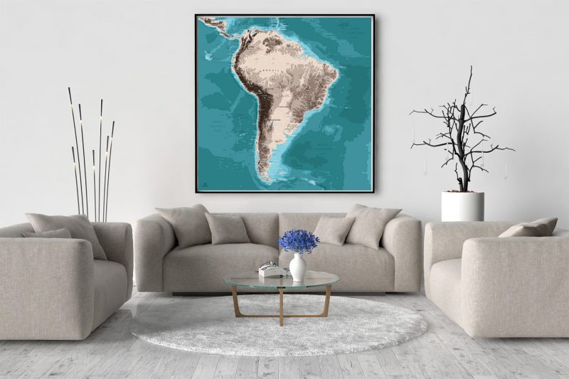 Map Amérique Sud Moaï
