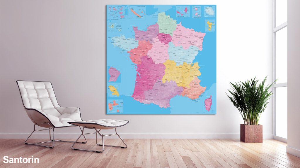 Map France Santorin