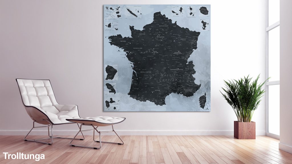 Map France Trolltunga