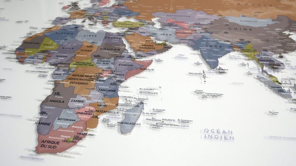 Mappemonde Plexiglas Transparent