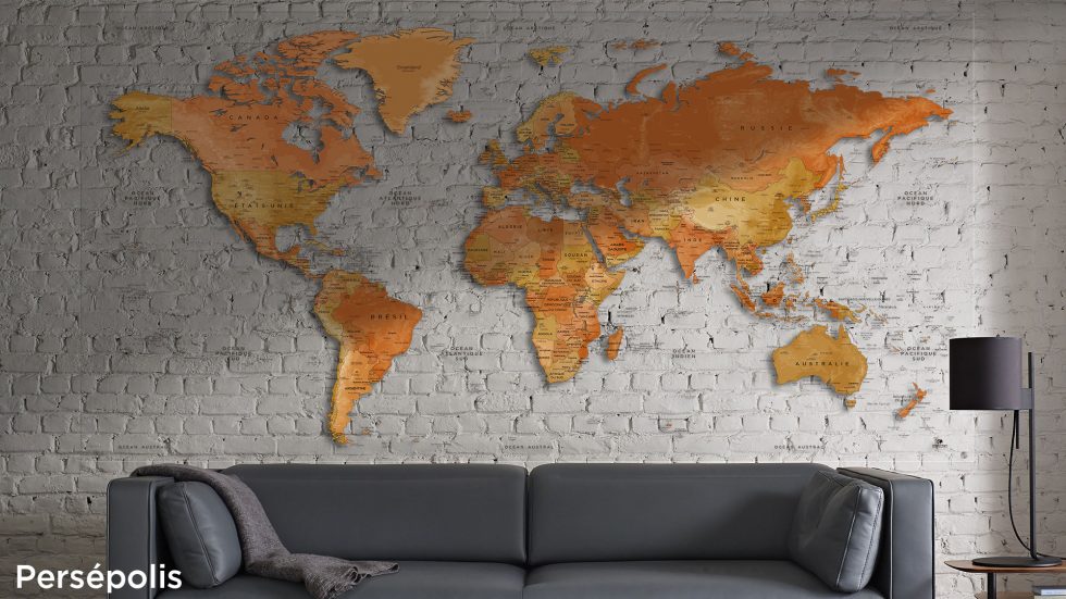 Mappemonde Plexiglas