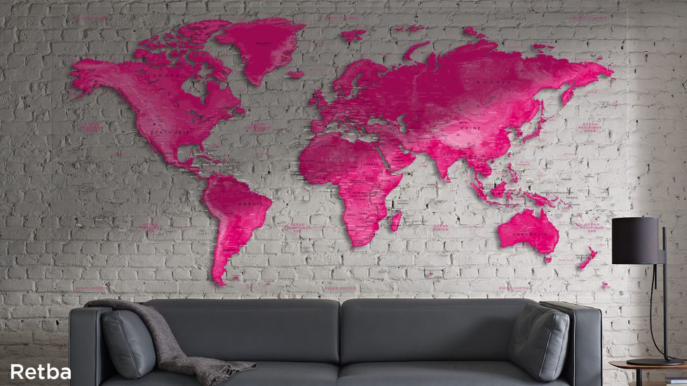 Mappemonde Plexiglas