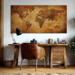 Carte Monde Ancienne - Gizeh Carte Monde Ancienne - Gizeh Image