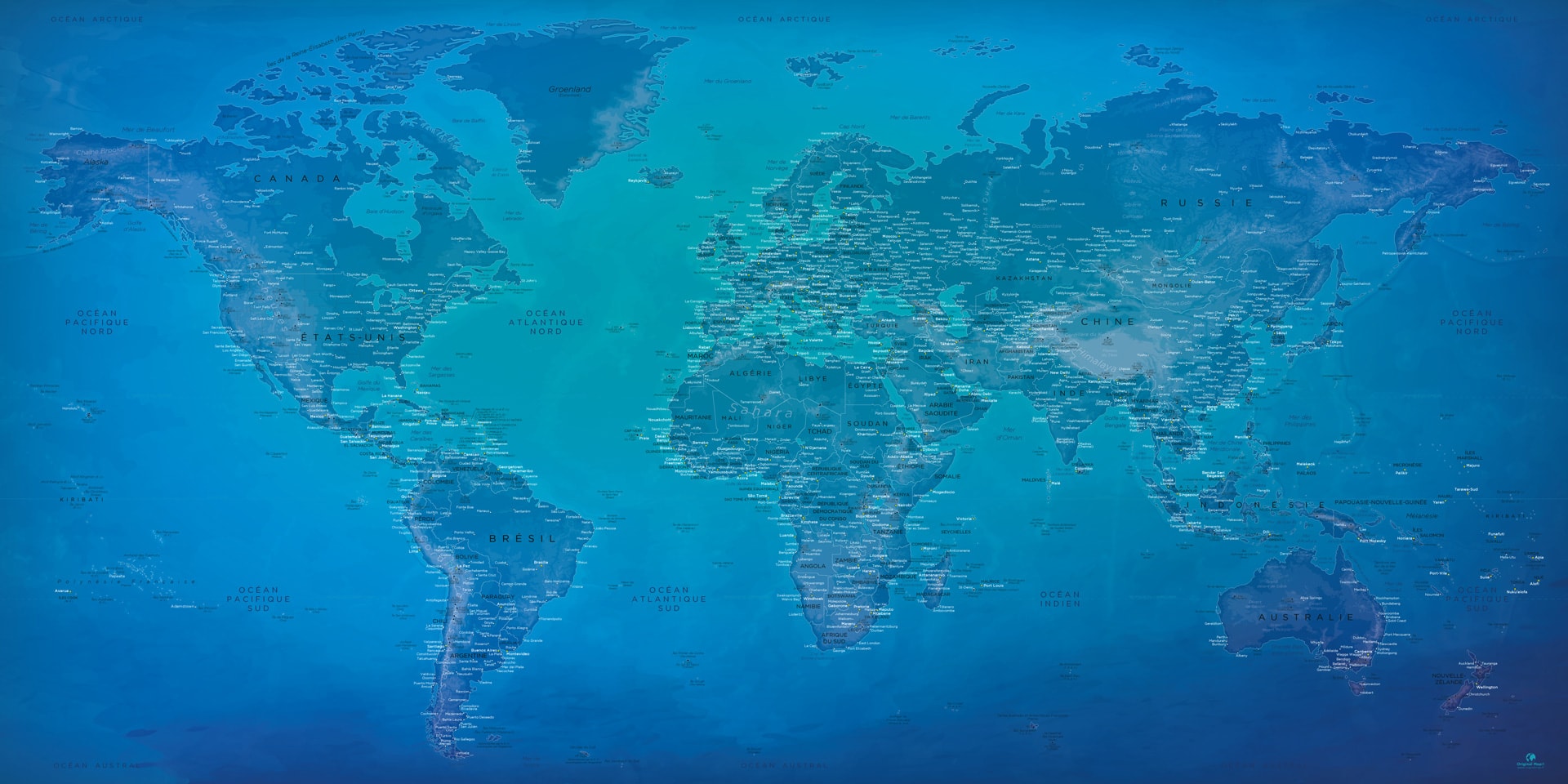 carte du monde grand format