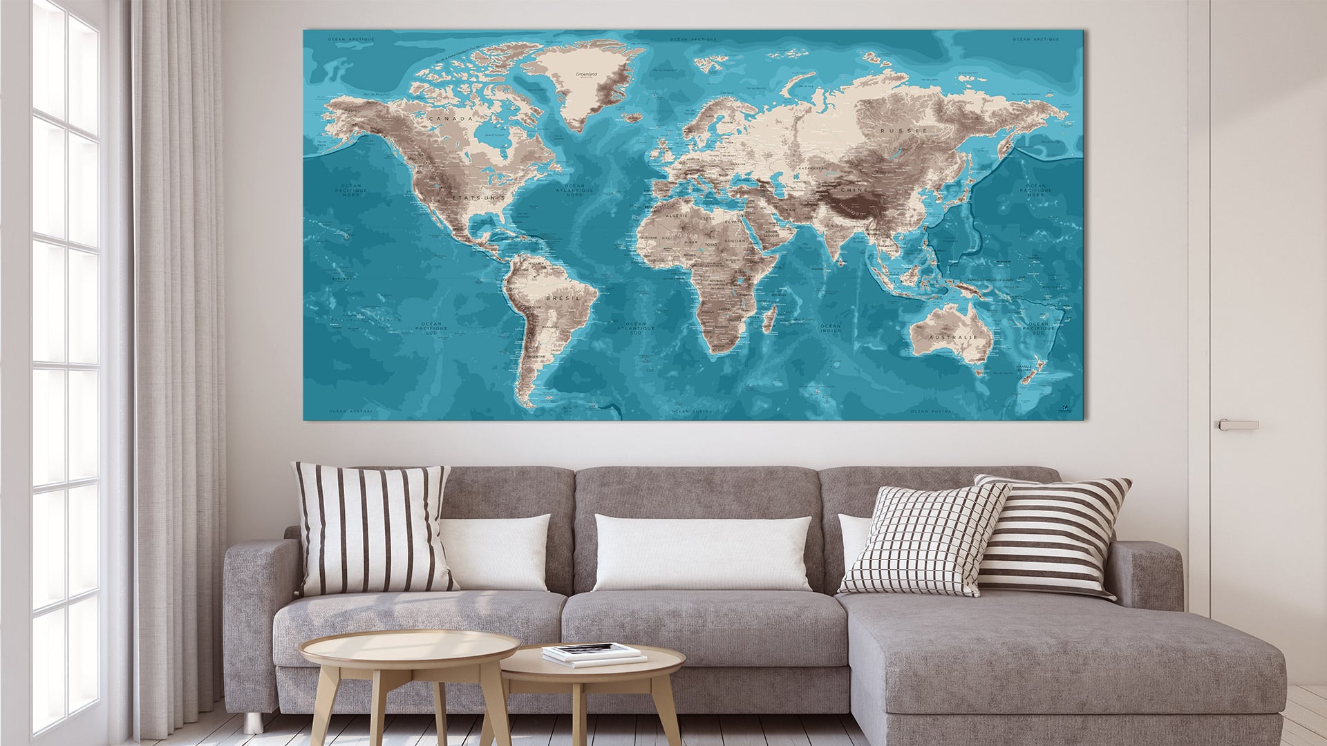 Map Monde Murale