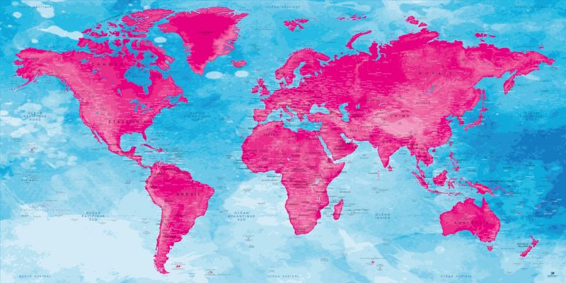 Carte Monde Affiche