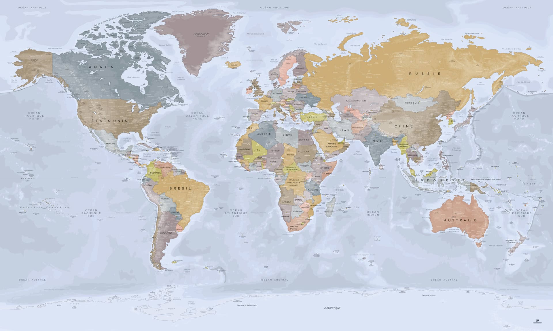 NOTRE HISTOIRE - Carte Monde - Mappemonde - Planisphère
