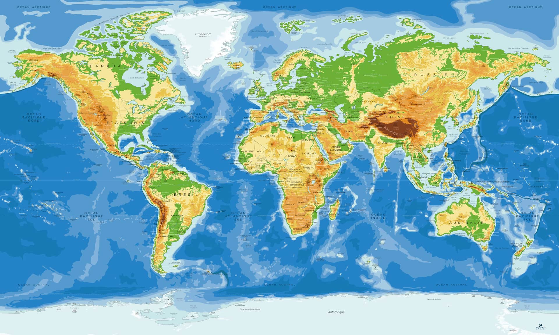 Carte Monde Complète Antarctique Agora