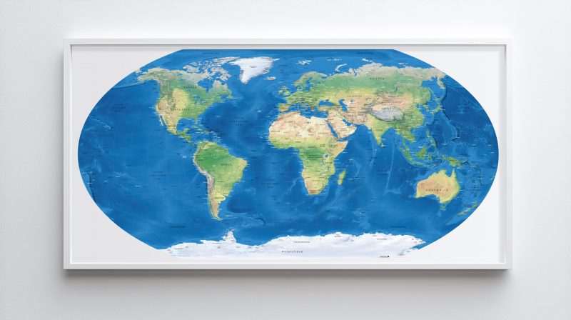 Carte Monde Projection Winkel-Tripel