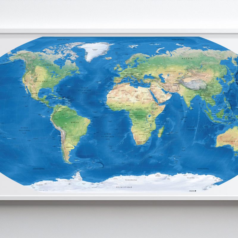 Carte Monde Projection Winkel-Tripel