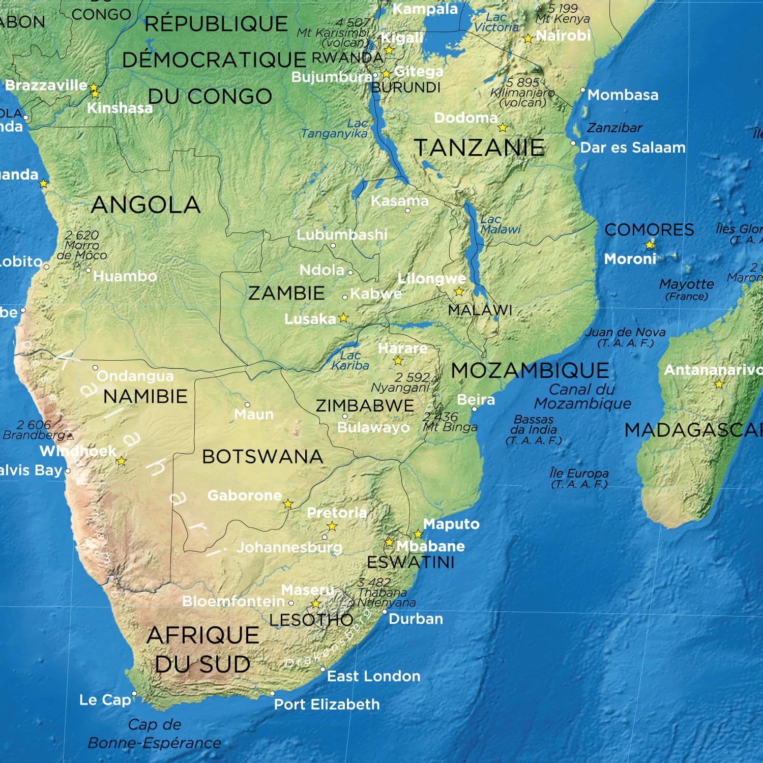 Carte du Monde Projection Winkel-Tripel