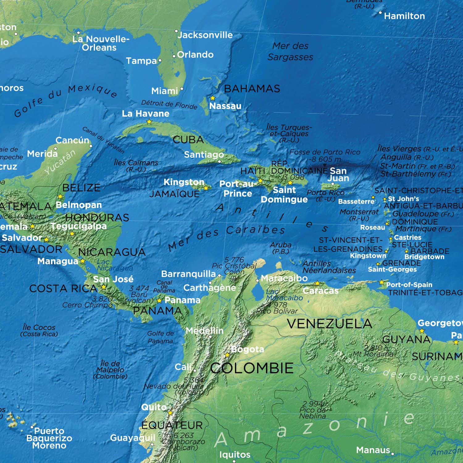 Carte du Monde Projection Winkel-Tripel