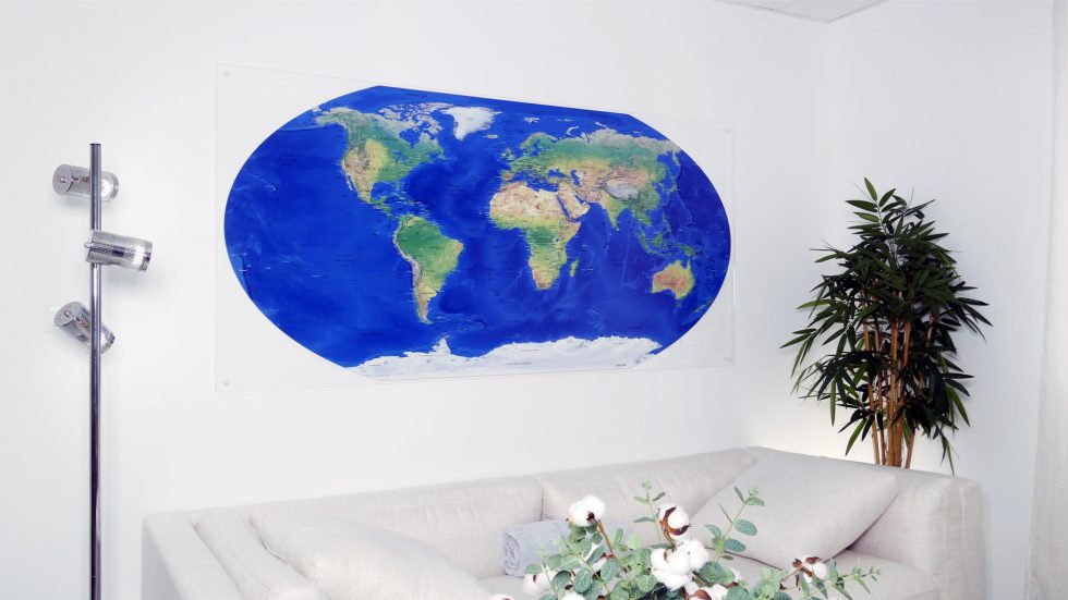 Mappemonde Plexiglas transparent Winkel-Tripel – Image 9