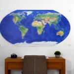 Mappemonde Plexiglas transparent Winkel-Tripel Image
