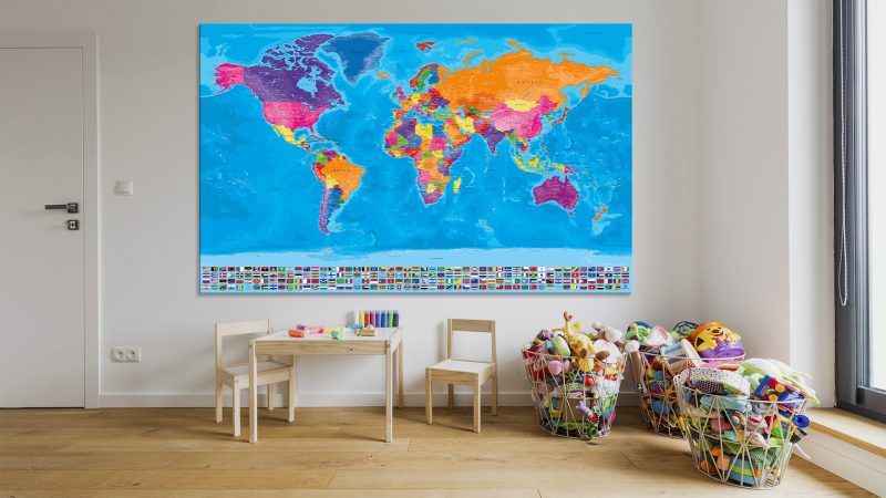 Carte Monde Drapeaux