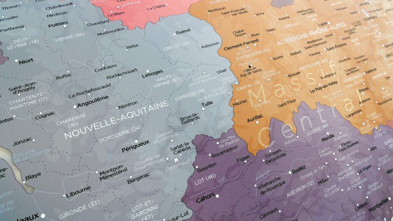 CARTE FRANCE - Plexiglas Transparent