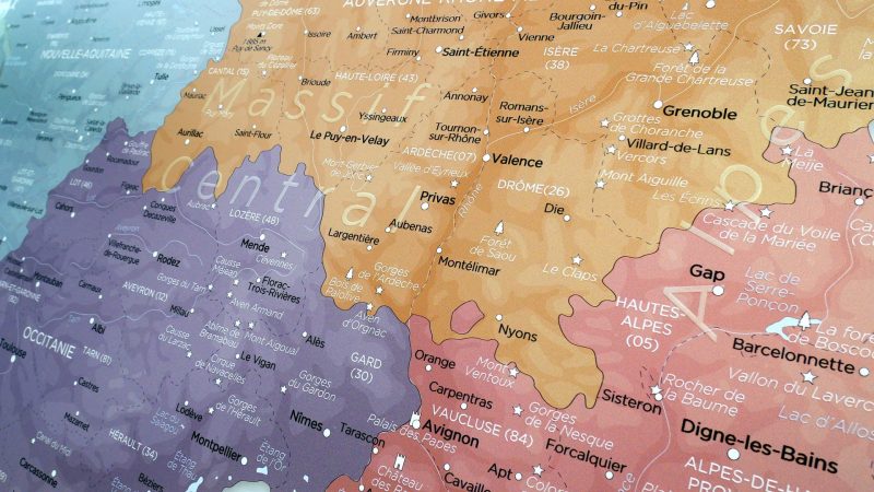 CARTE FRANCE - Plexiglas Transparent
