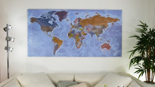 Carte du Monde - Dibond