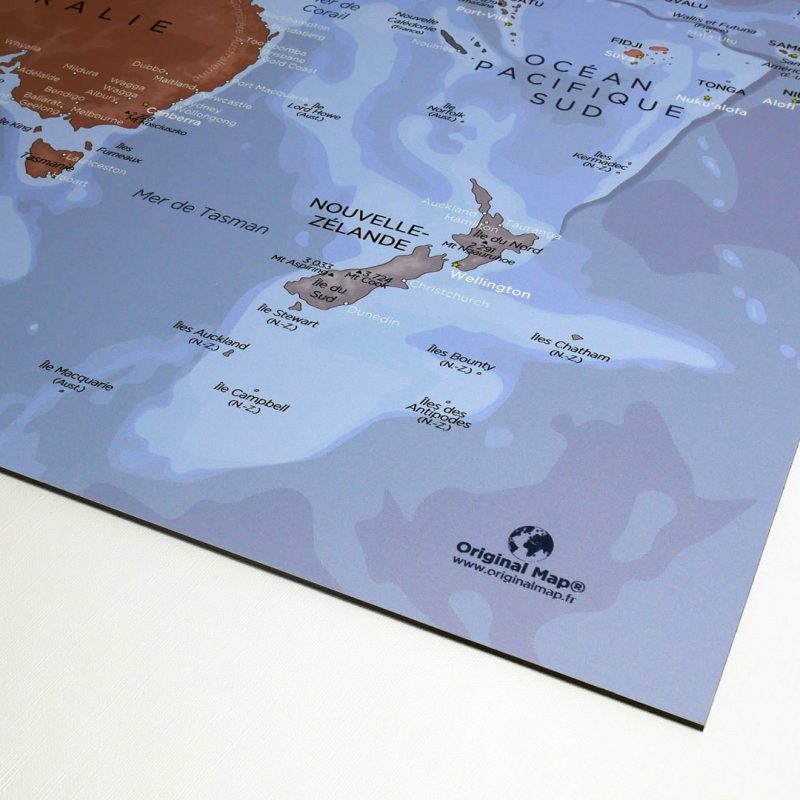 Carte du Monde - Dibond