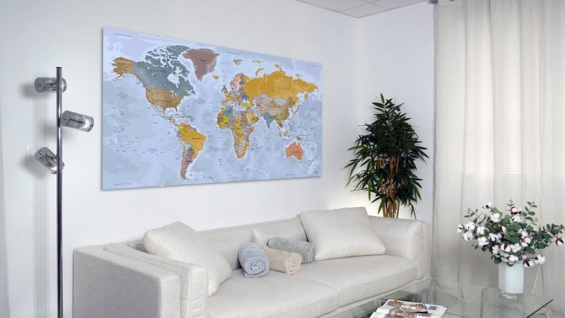 Mappemonde métallique en aluminium dibond – Image 7