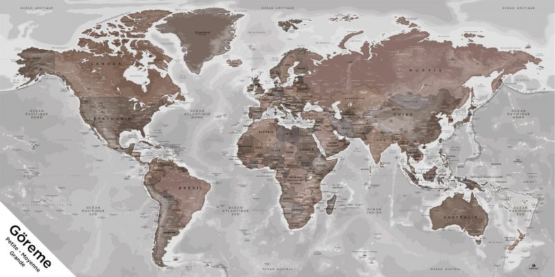Mappemonde métallique en aluminium dibond – Image 13
