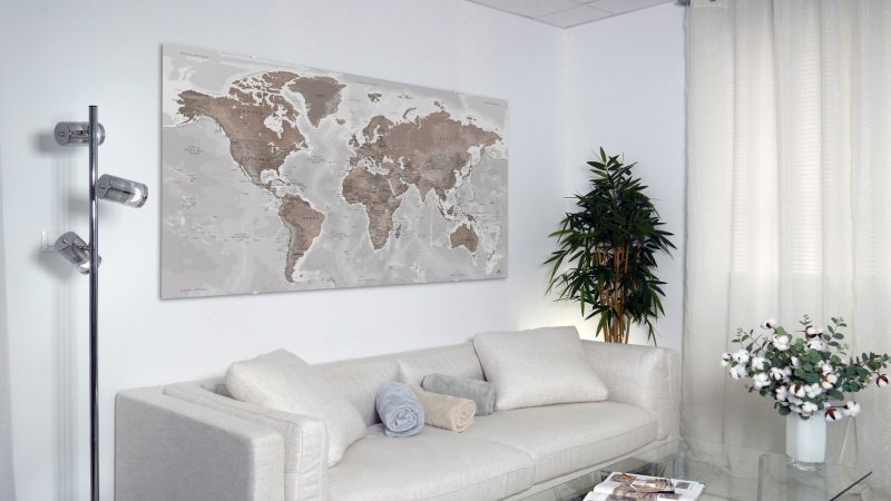 Mappemonde métallique en aluminium dibond – Image 14