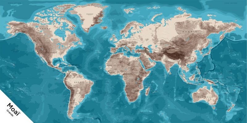 Mappemonde métallique en aluminium dibond – Image 21