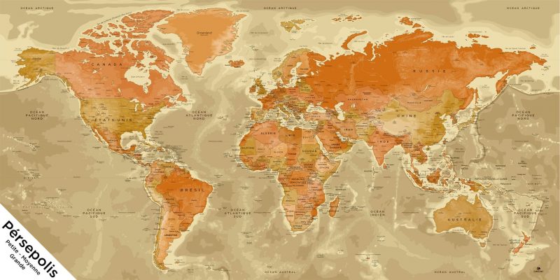 Mappemonde métallique en aluminium dibond – Image 18