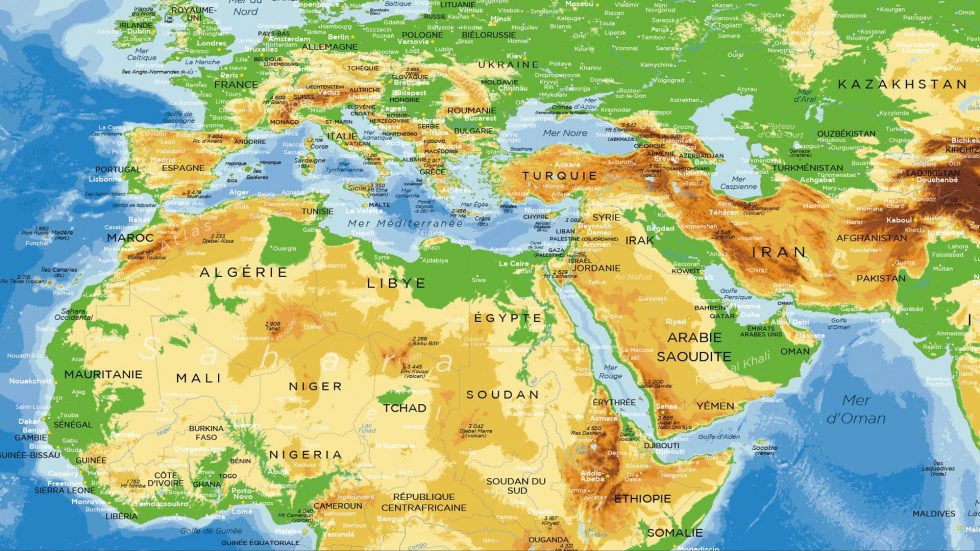 Carte Monde - Topographique - Agora