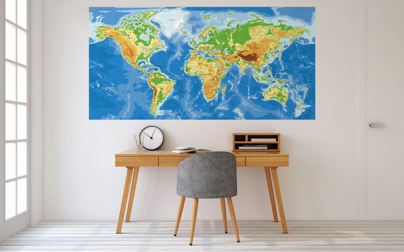 Mappemonde adhésive satinée effet 3D – Image 16